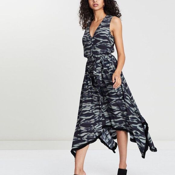 Husk Australia Sleeveless Midi Dress with Belt - Picture 2 of 10